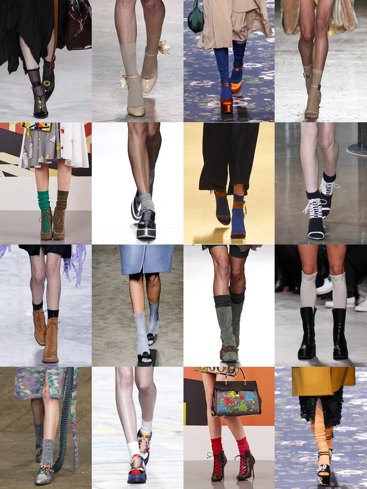 Тенденции моды сезона Осень-Зима 2016-2017: множество разнообразных носков