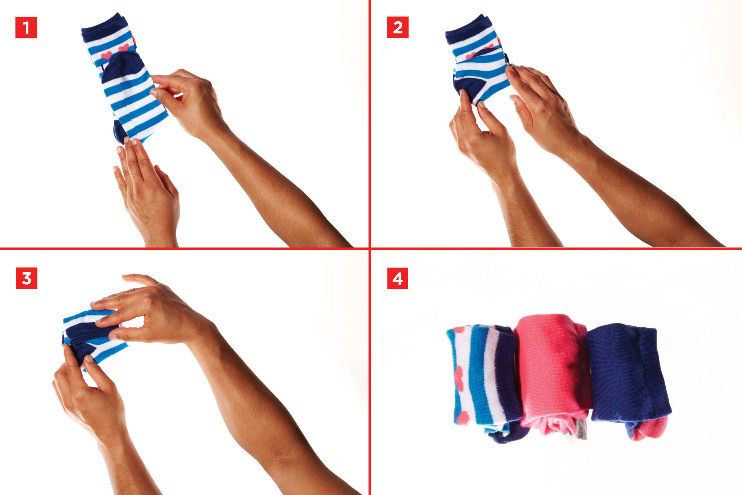Как складывать носки и колготки