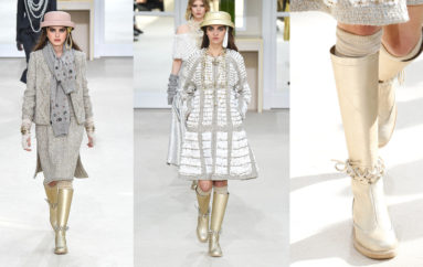 Трикотажные париджины в зимних образах Chanel