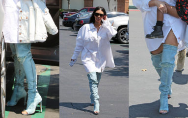 Джинсовые сапоги-чулки как у Kim Kardashian