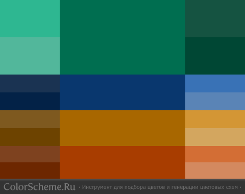 Цветовая схема на основе оттенка Lush Meadow