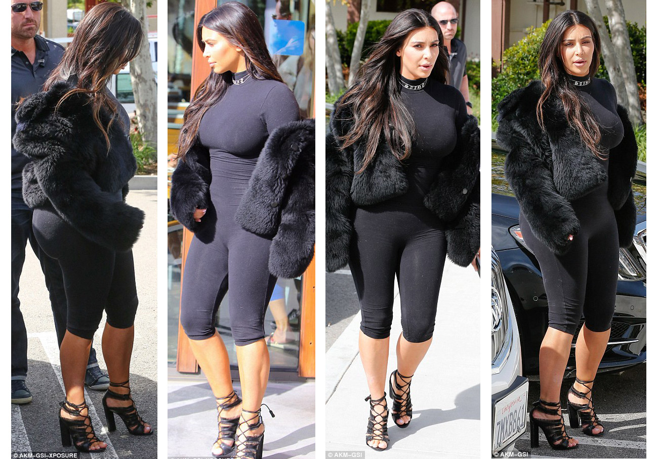 Kim Kardashian снова появилась в трико