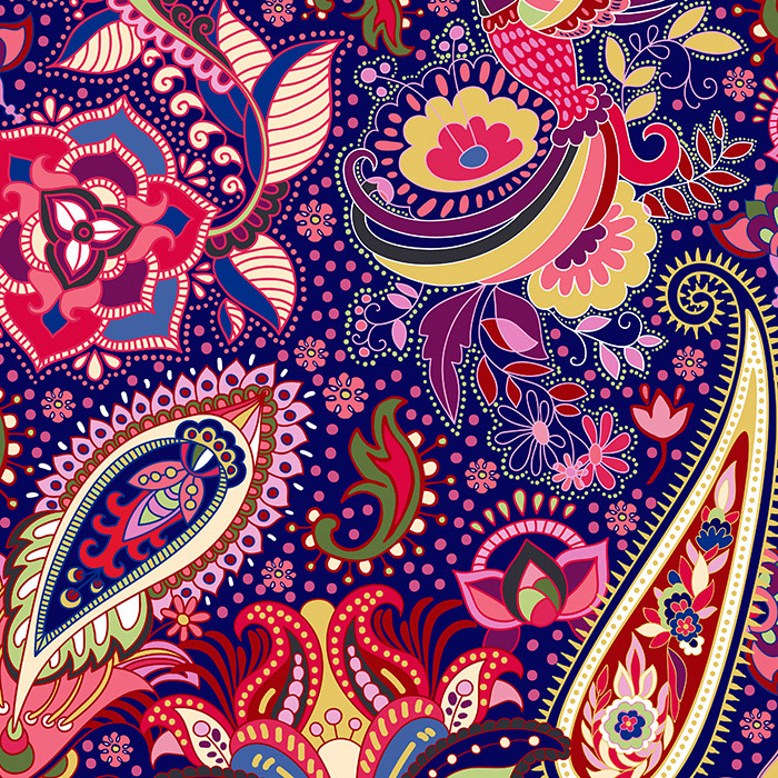 Принт Bright Seamless Pattern in Paisley Style (Яркий нескончаемый узор в стиле пэйсли) от Tatyana Anisimova