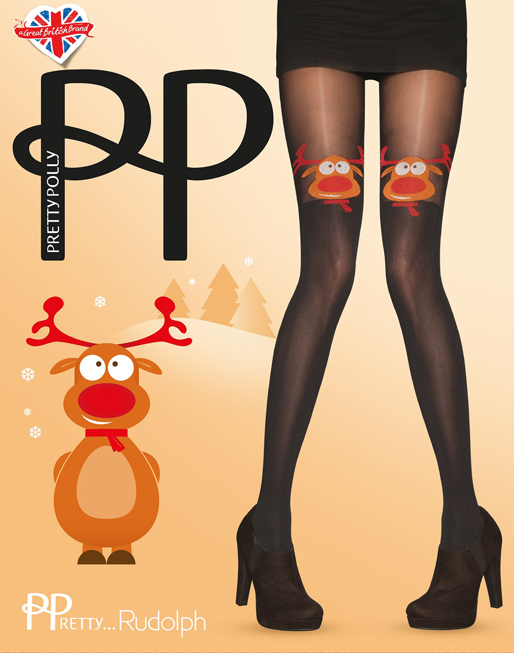Новогодние колготки Pretty Polly Rudolf