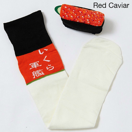 Суши-носки с красной икрой