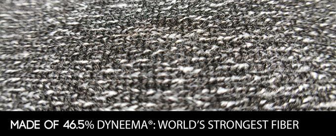 Изготовлено из нитей с содержанием 46,5% Dyneema: самое прочное в мире волокно