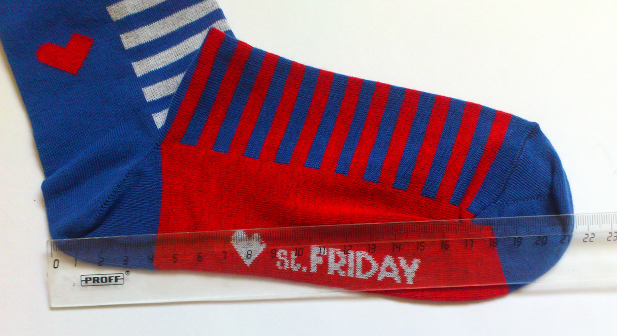 Носки St. Friday | Измеряем длину стопы