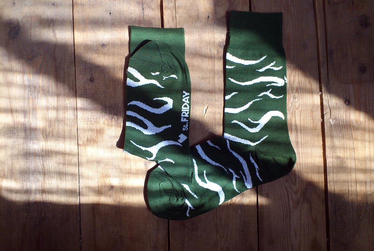 Носки Зелёная зебра или Таёжный тигр | Дизайн