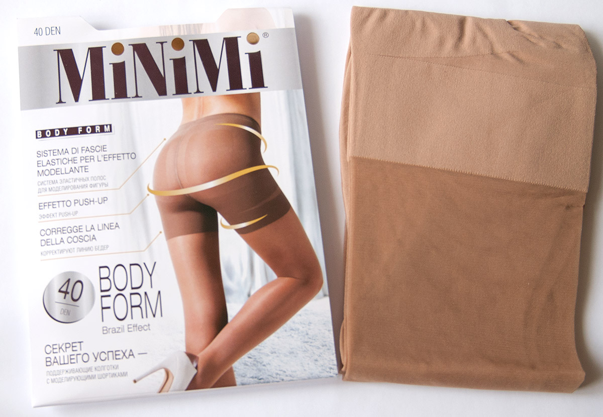 MiNiMi Body Form Brazil Effect | Поддерживающие колготки с моделирующими шортиками | Упаковка
