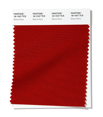 Upbeat Bossa Nova, is a pulsing and suggestive red with an earthy brown undertone.