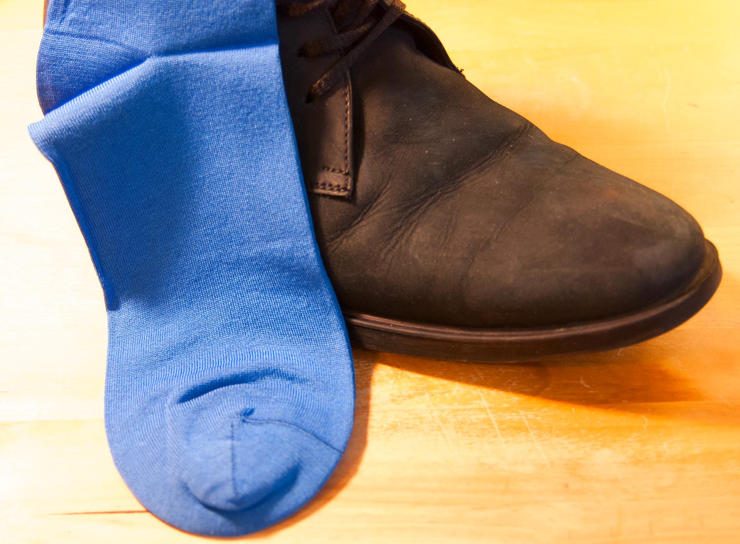 Фильдекосовые мужские носки Philippe Matignon, оттенок Indaco. Фото: bracatuS.com