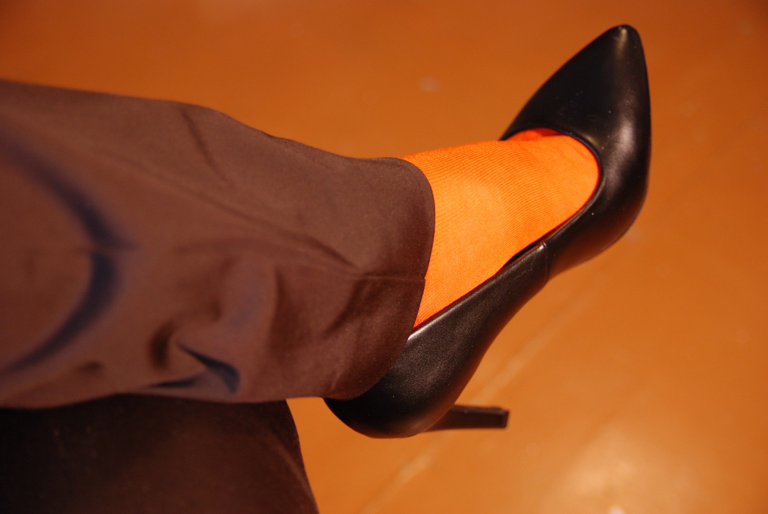 Оранжевые фильдекосовые носки. Фото: bracatuS.com