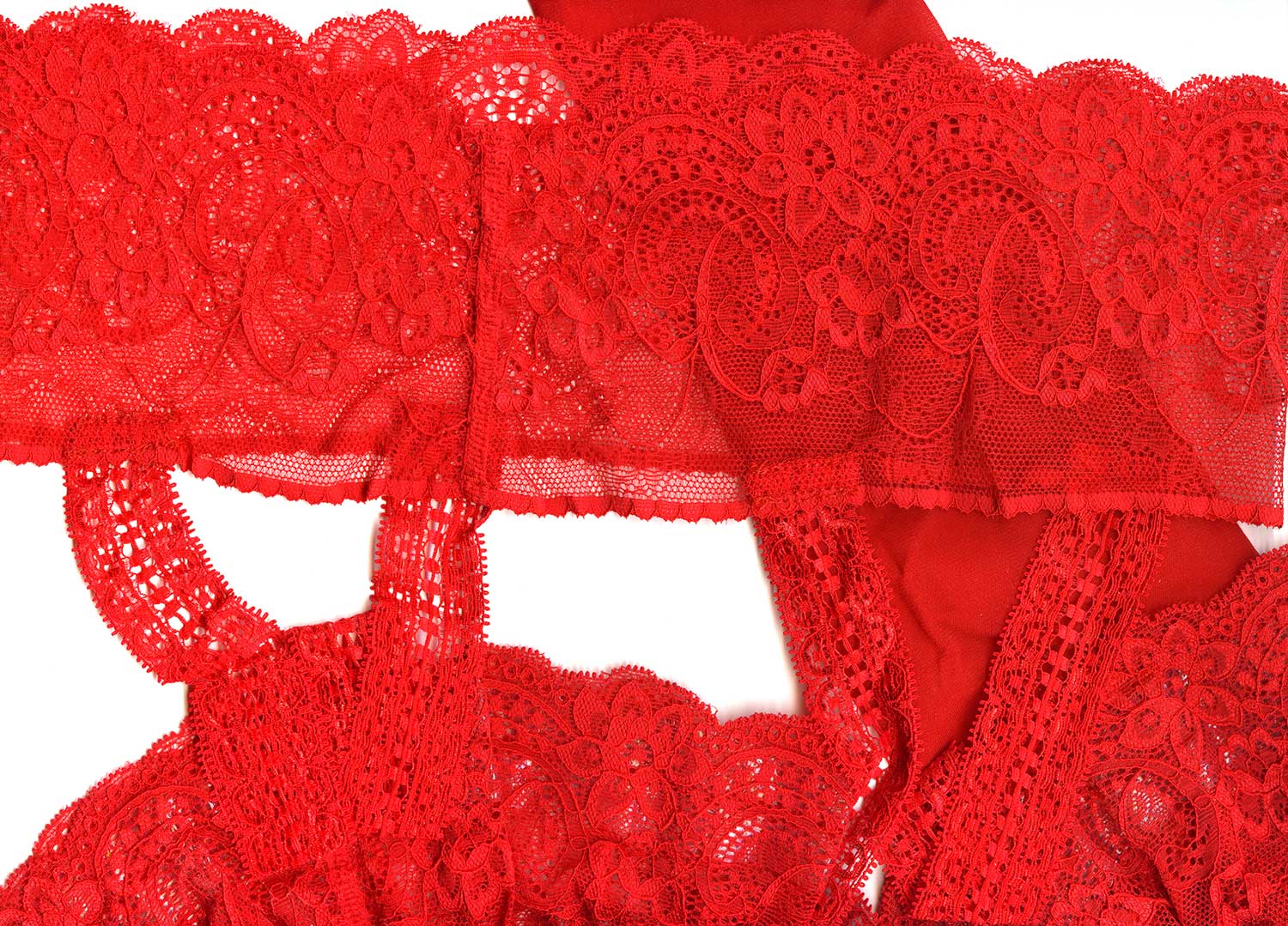 Красные чулки-колготки Adriana ©bracatuS.com