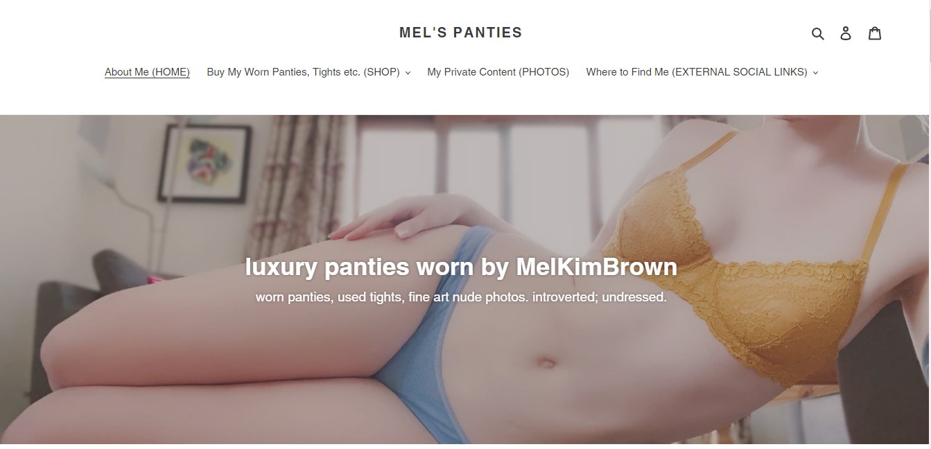 Мэл создала собственный интернет-магазин «роскошного ношенного белья», в котором также продаёт снимки