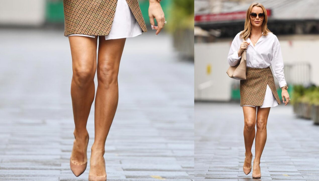 «Только британские женщины зимой ходят с голыми ногами»: телеведущую Аманду Холден раскритиковали за лёгкий наряд и посоветовали надеть чулки