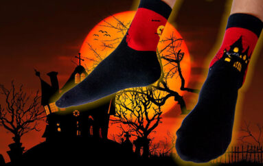 Хэллоуинские носки с «тем самым» ведьминским замком 🌕🏰👻 OMSA Free Style 608
