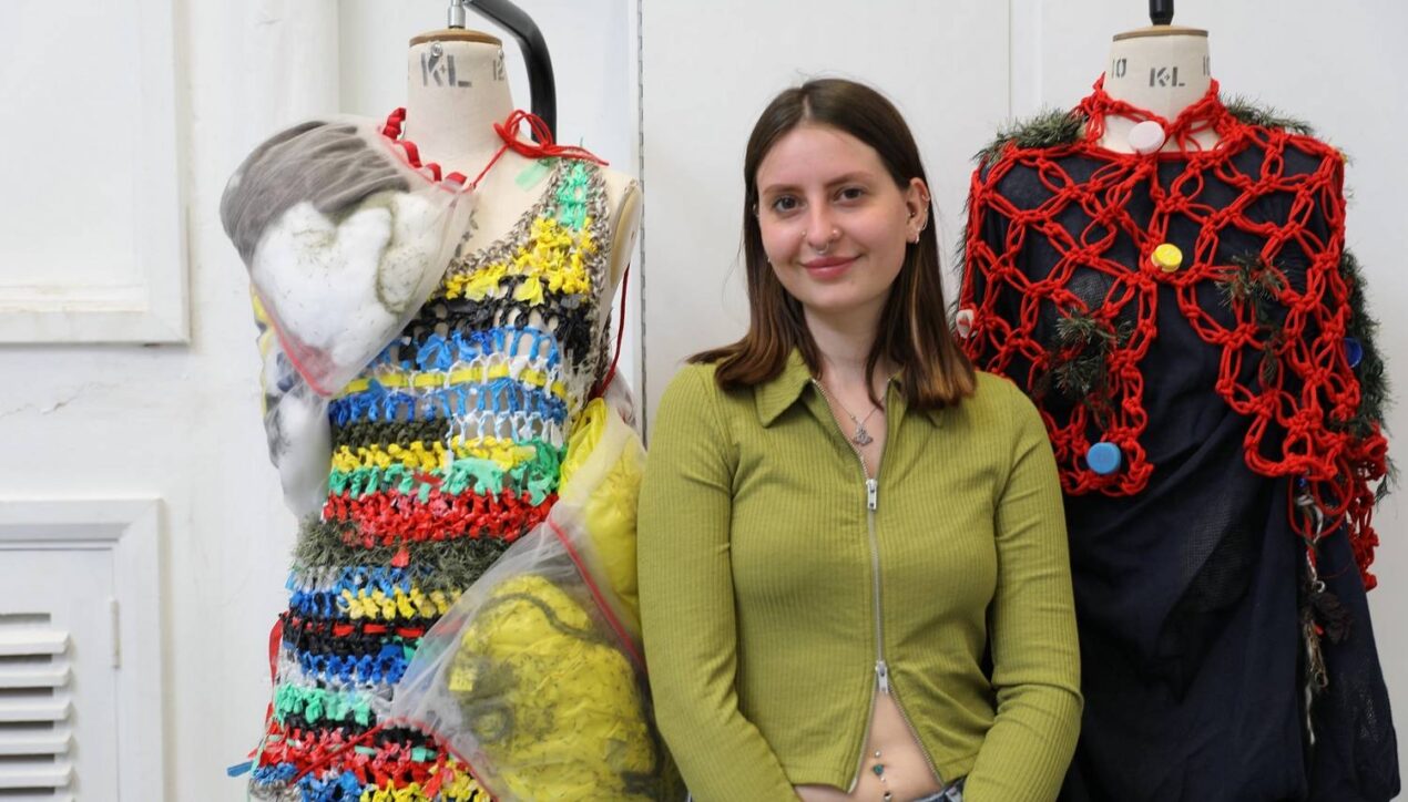 Студентка модного дома создала наряд из пляжного мусора