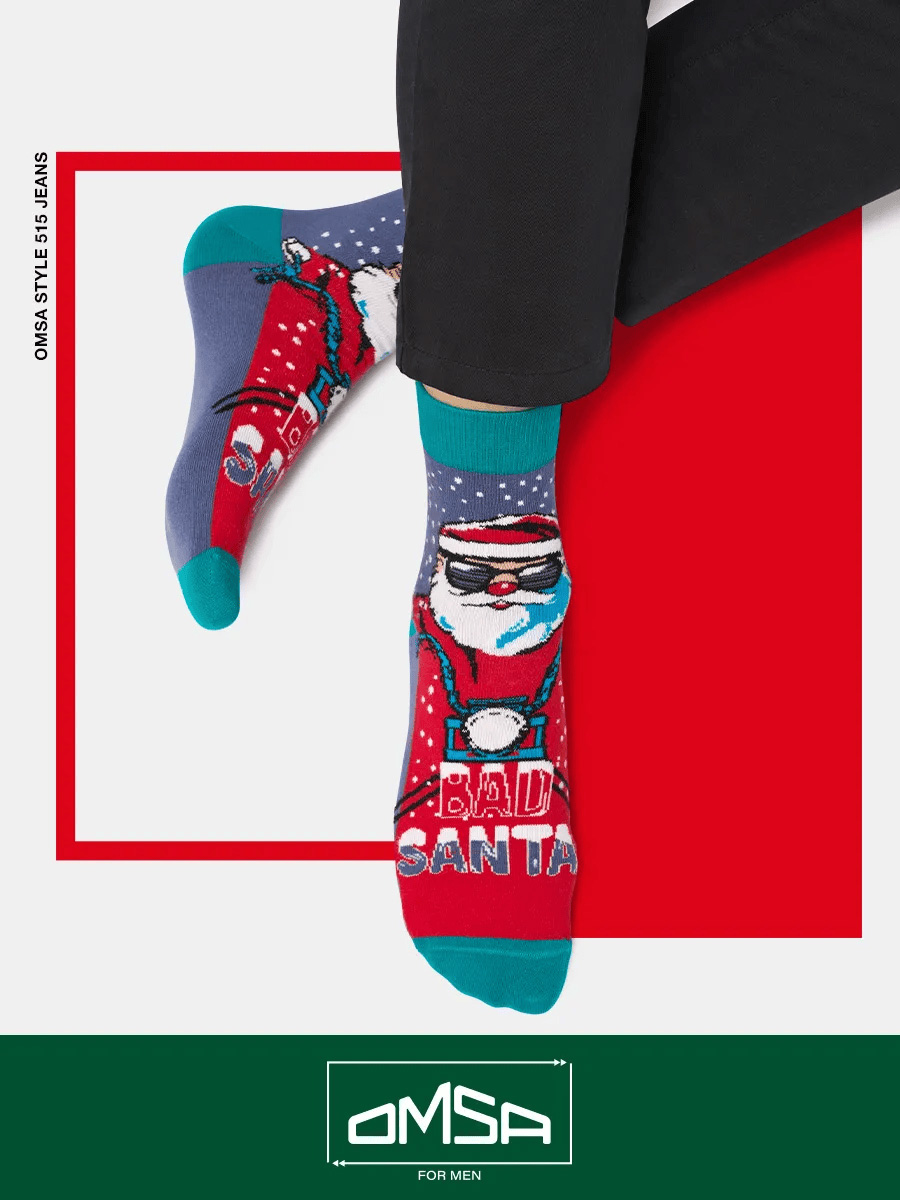 Мужские носки с медведями. Omsa.