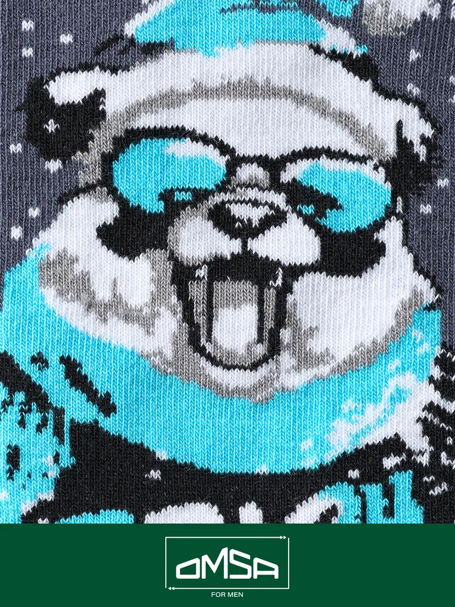 Мужские носки с медведями. Omsa.