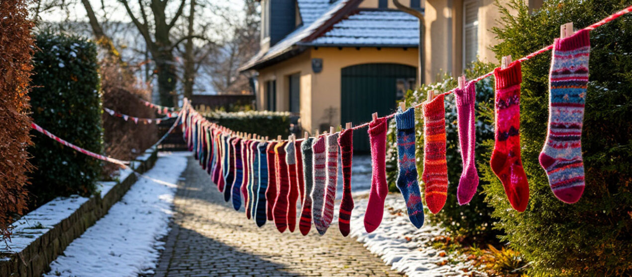 Сокенкранц: зачем в Германии развешают гирлянды из носков