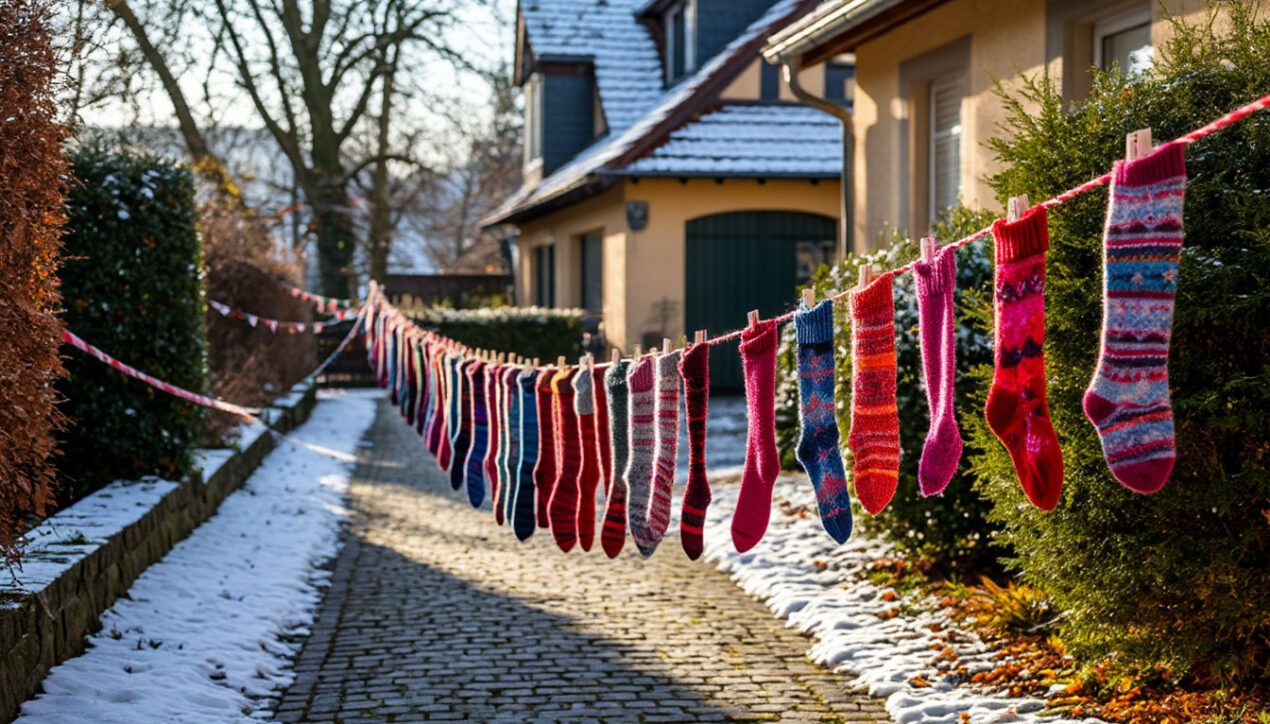 Сокенкранц: зачем в Германии развешают гирлянды из носков