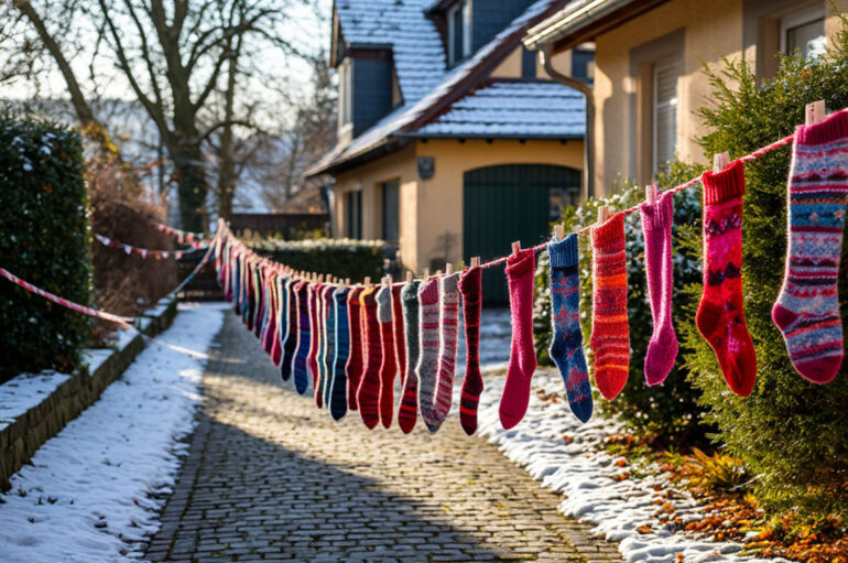 Сокенкранц: зачем в Германии развешают гирлянды из носков