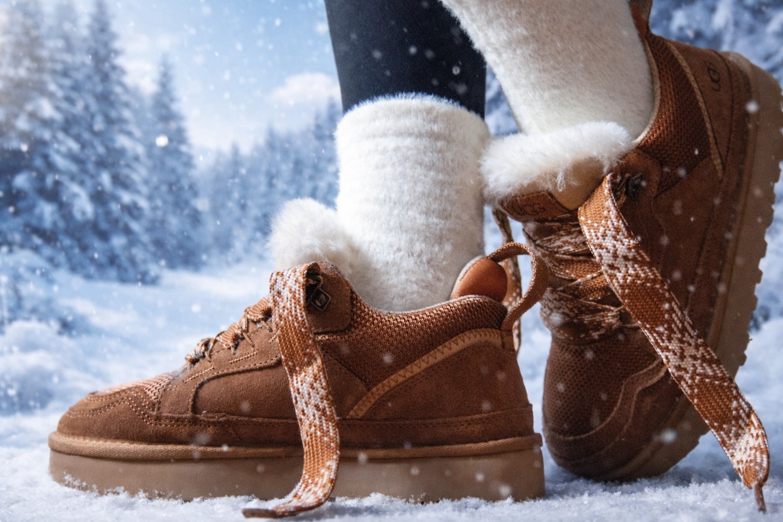 Колготки на флисе, пушистые тёплые носки и угги. ©bracatuS.com