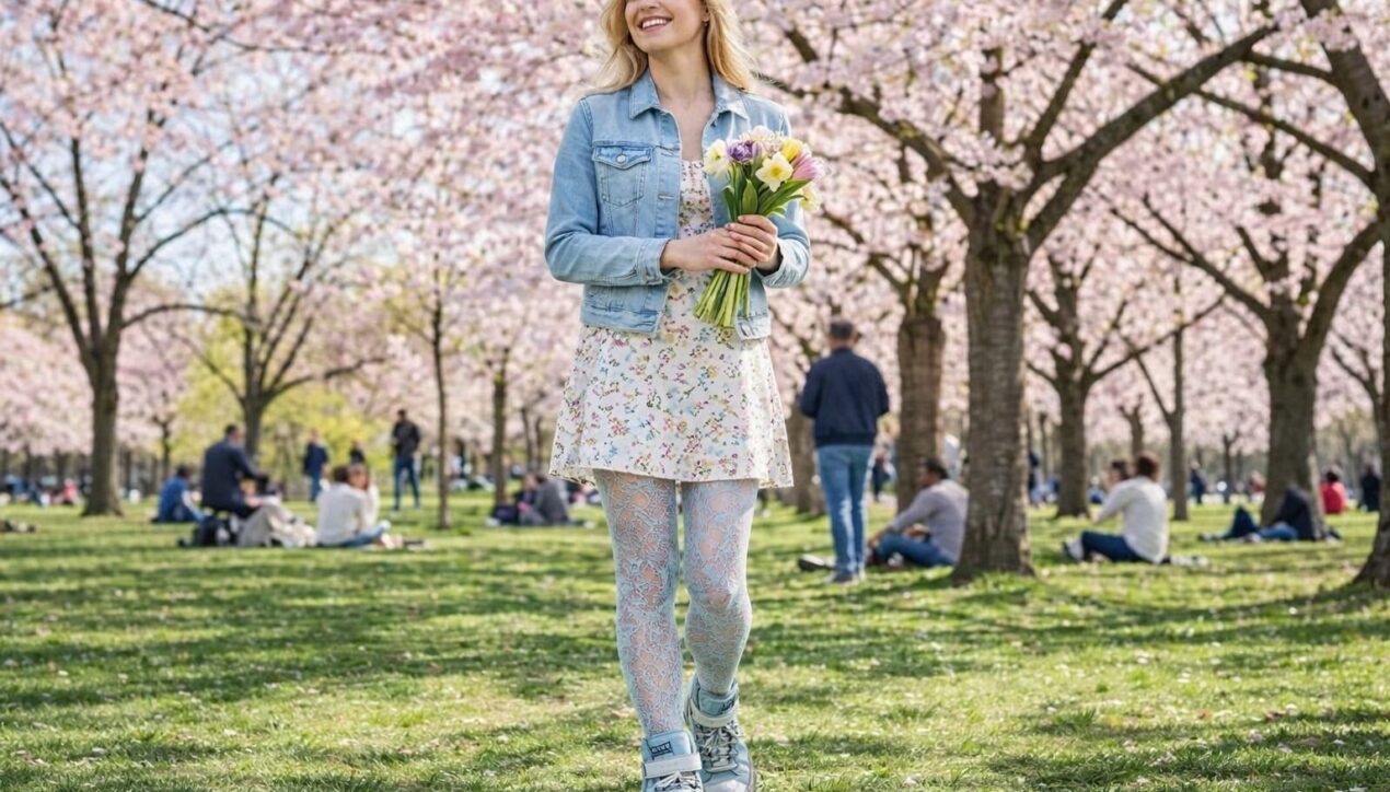 Цветные кружевные колготки совершают революцию в мире чулочно-носочных изделий и призывают переосмыслить стиль «сильной женщины»