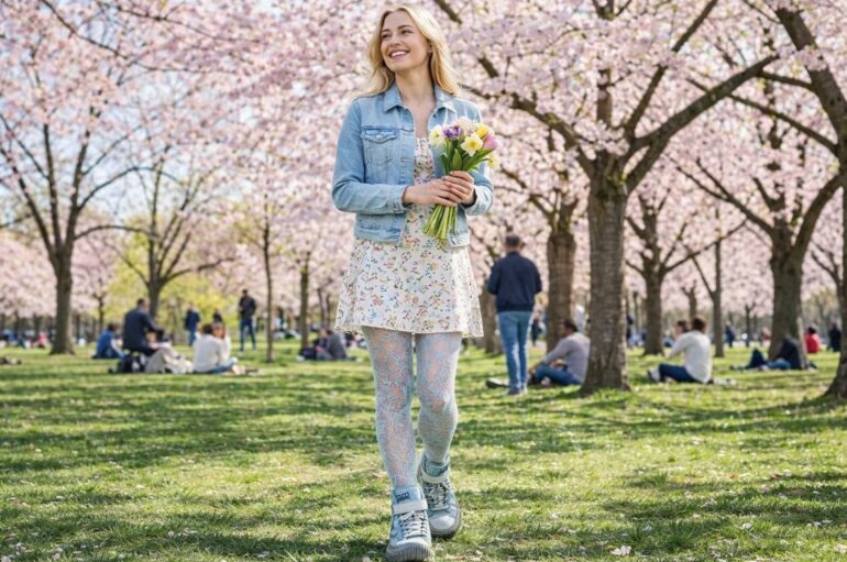 Цветные кружевные колготки совершают революцию в мире чулочно-носочных изделий и призывают переосмыслить стиль «сильной женщины»